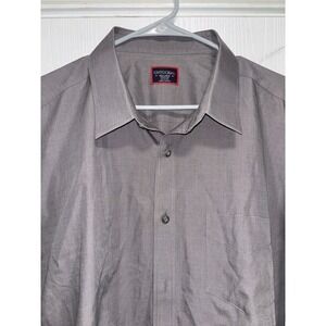 Untuckit Shirt Mens XXXL Gray Solid Performance Nylon Button Up Collared‎